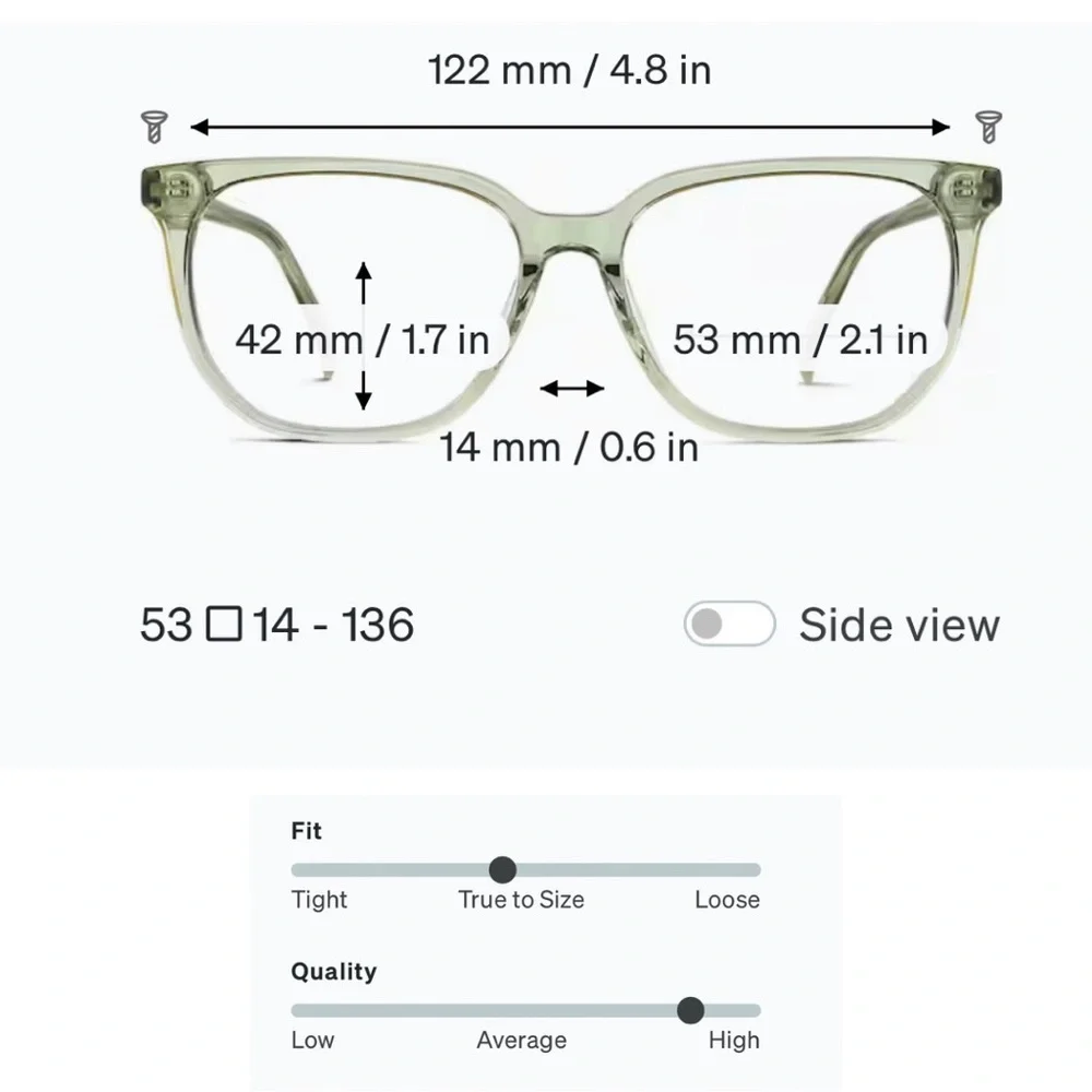Zenni Green Transitions Lenses Acetate Square Eyeglasses Sunglasses New NIB
